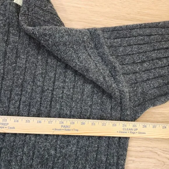 Eddie Bauer Wool Blend Sweater Mens XXL Gray V Neck Chunky Vintage Knit EUC - Picture 4 of 10